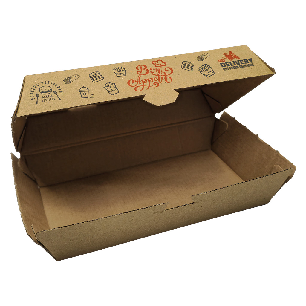 HAMBURGER DUBLU KRAFT KRAFT ONDUL (646) 100 BUC/SET