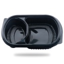 CASEROLA MENIU NEAGRA 2 COMP CU CAPAC 50 BUC/SET