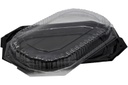 CAPAC TRANSPARENT PT PLATOU NEGRU OVAL 45 CM (165) 10 BUC/SET