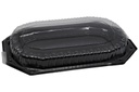 CAPAC TRANSPARENT PT PLATOU NEGRU OVAL 45 CM (165) 10 BUC/SET