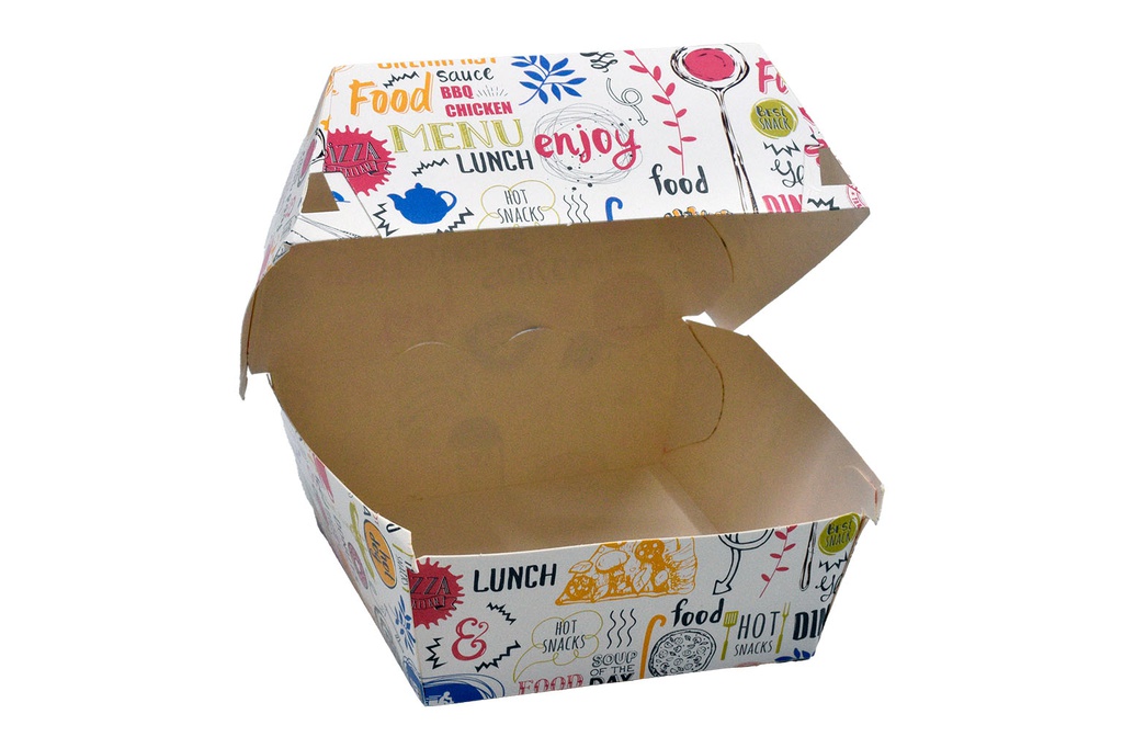 HAMBURGER BOX MIC COLOR (170) 100 BUC/SET