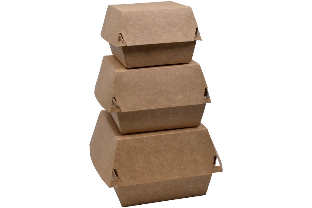 HAMBURGER BOX MEDIU KRAFT (167) 100 BUC/SET