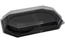CAPAC TRANSPARENT PT PLATOU NEGRU OVAL 55 CM (184) 10 BUC/SET