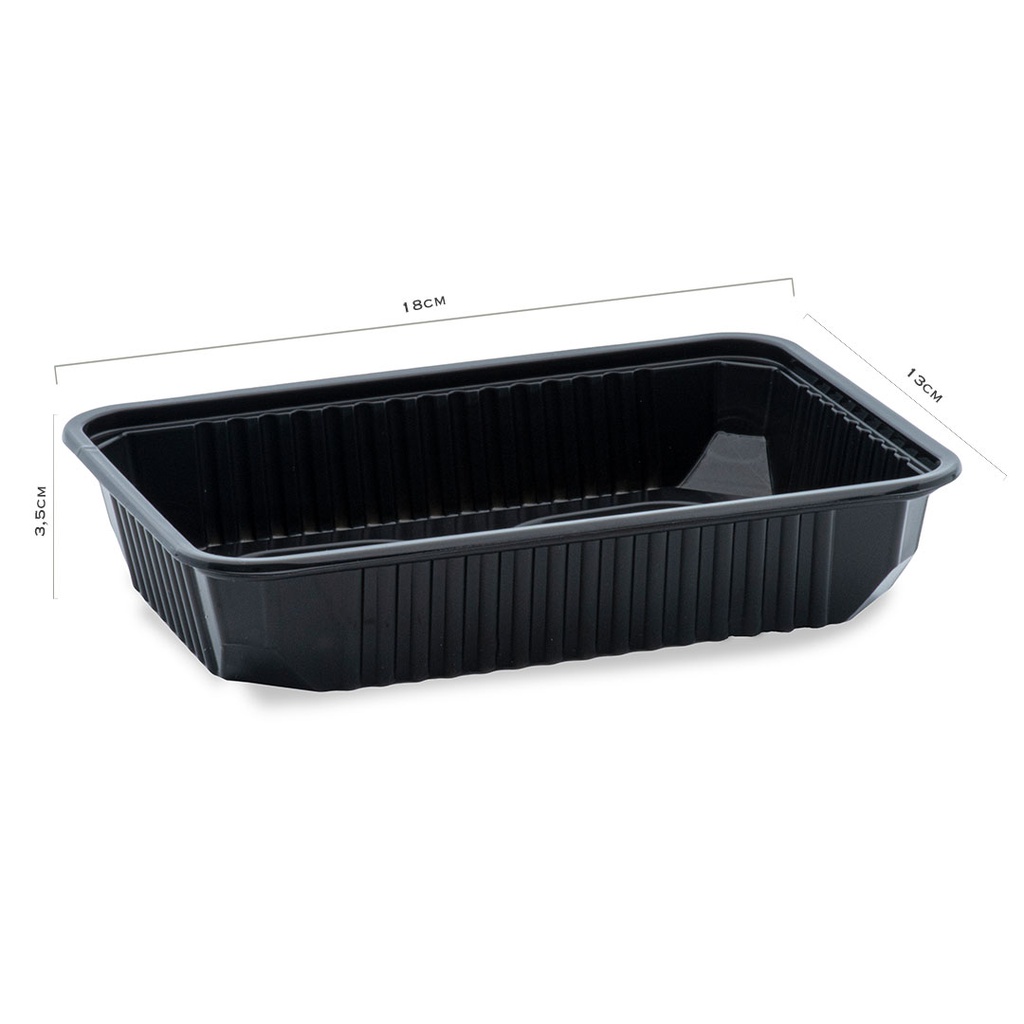 CASEROLA NEAGRA PP MICROUNDE 500 CC 50 BUC/SET