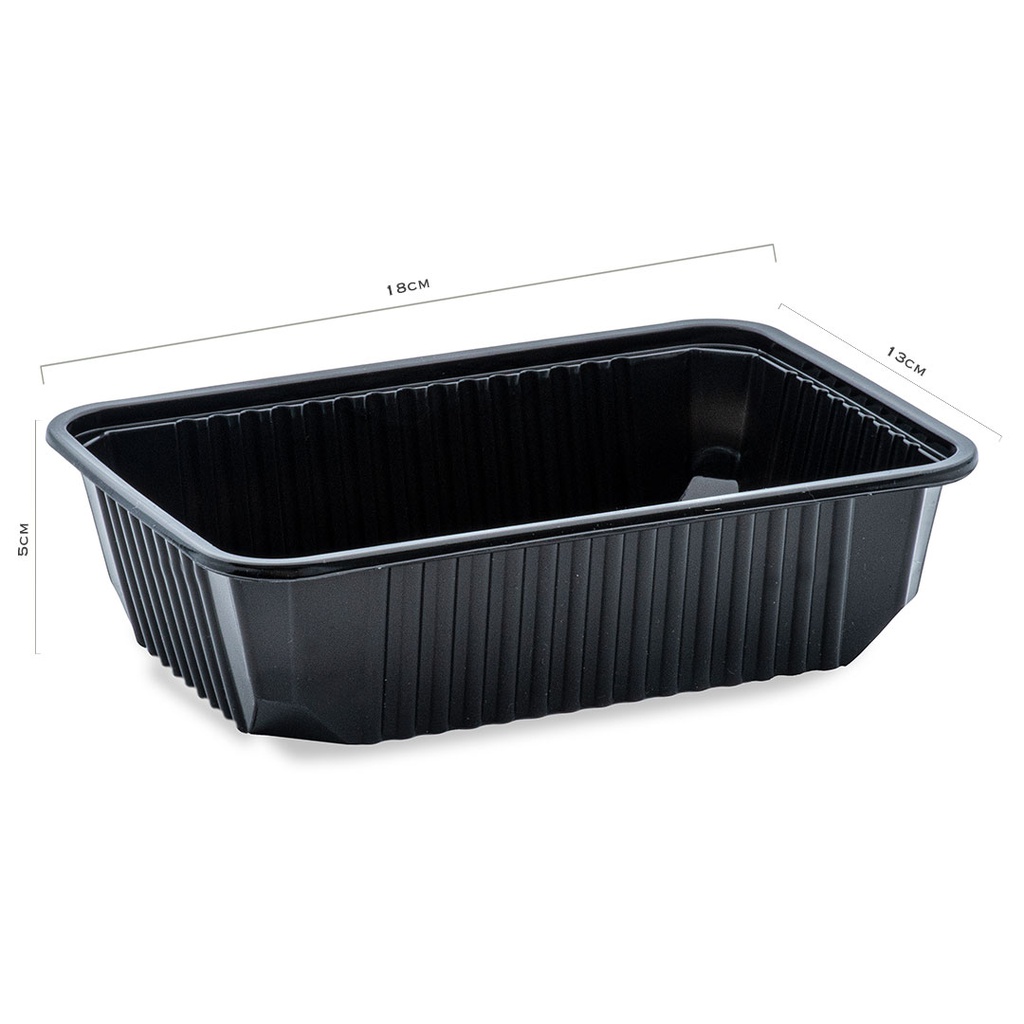 CASEROLA NEAGRA PP MICROUNDE 1000 CC 50 BUC/SET