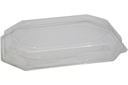 CAPAC TRANSPARENT PT PLATOU NEGRU OVAL 55 CM (184) 10 BUC/SET