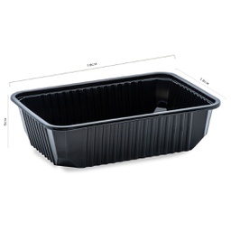 [701200] CASEROLA NEAGRA PP MICROUNDE 1000 CC 50 BUC/SET