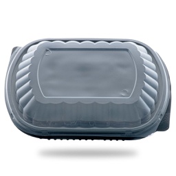[709245] CASEROLA MENIU NEAGRA 1 COMP CU CAPAC 50 BUC/SET