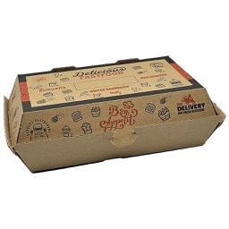 [205646] HAMBURGER DUBLU KRAFT KRAFT ONDUL (646) 100 BUC/SET